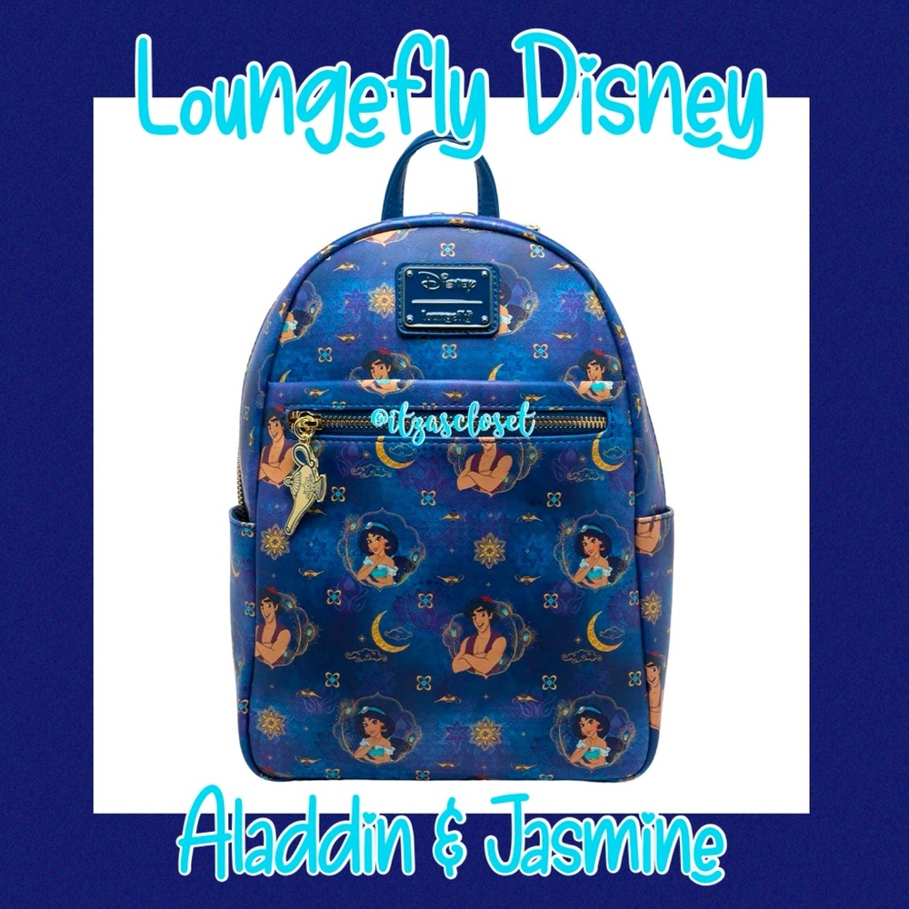 Loungefly Disney Aladdin and Jasmine Mini Backpack - 707 Street Exclusive NWT